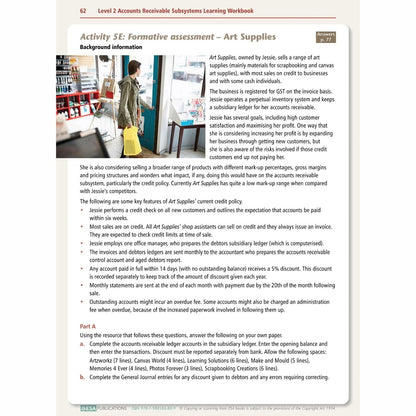 Learnwell Level 2 Accounts Receivable Subsystems 2.6 Workbook NCEA