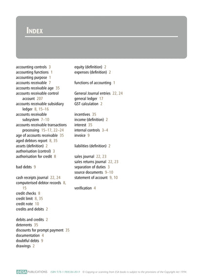 Learnwell Level 2 Accounts Receivable Subsystems 2.6 Workbook NCEA