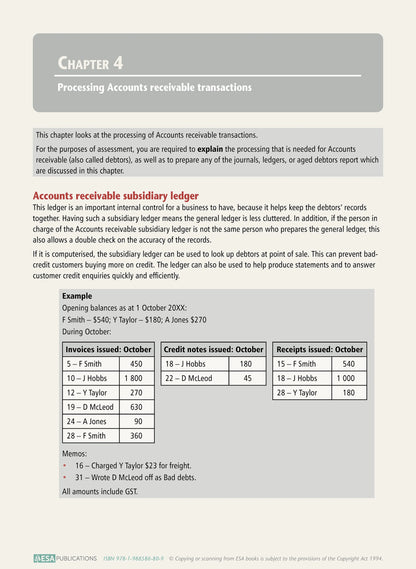Learnwell Level 2 Accounts Receivable Subsystems 2.6 Workbook NCEA