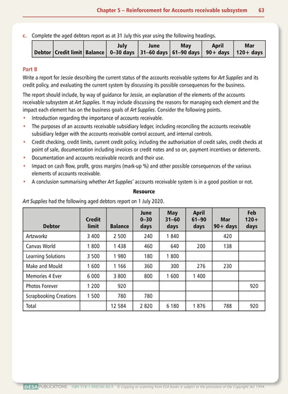 Learnwell Level 2 Accounts Receivable Subsystems 2.6 Workbook NCEA