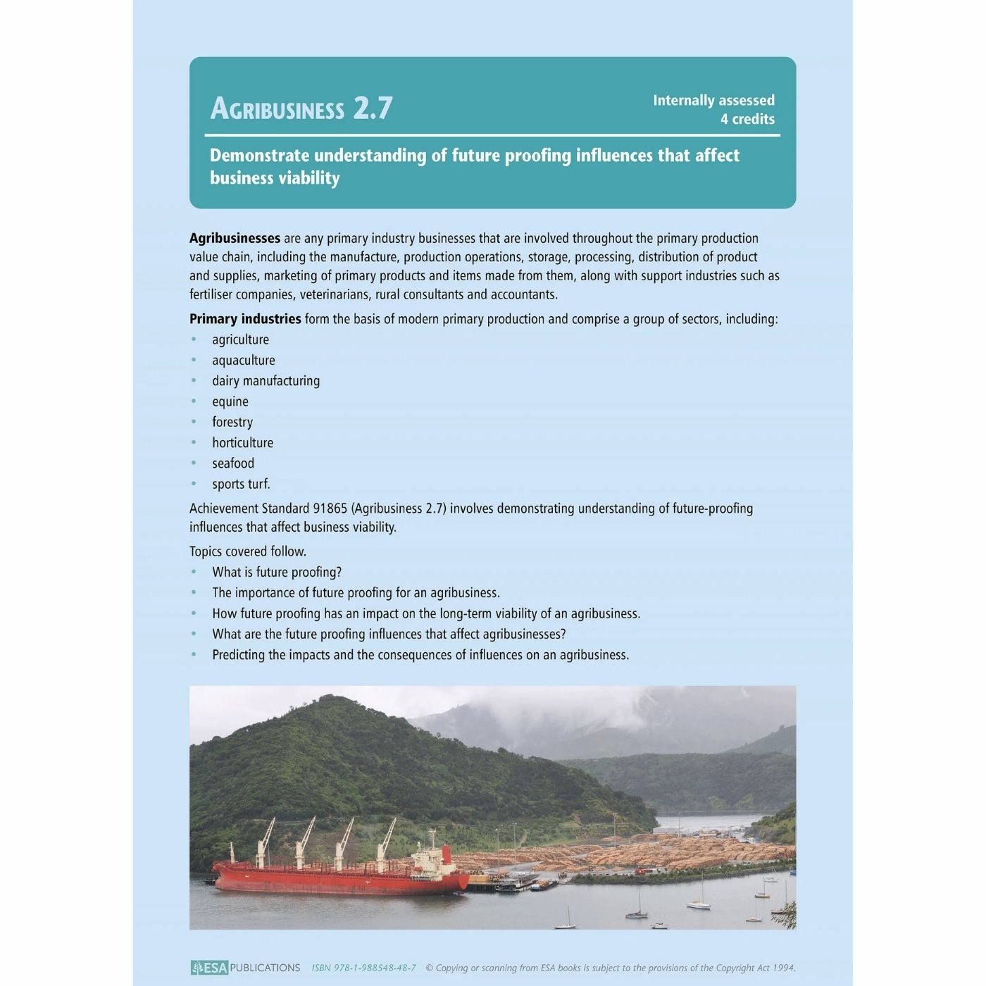 Learnwell Level 2 Agribusiness Learning Workbook | NCEA