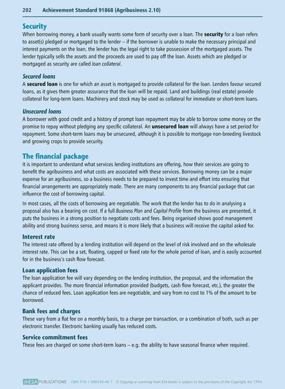 Learnwell Level 2 Agribusiness Learning Workbook | NCEA