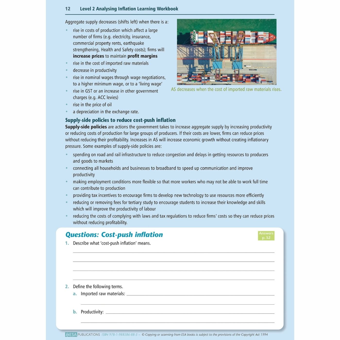 Learnwell Level 2 Analysing Inflation 2.1 Learning Workbook