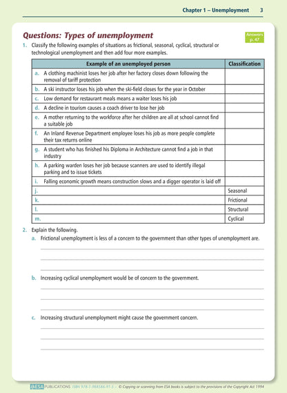 Learnwell Level 2 Analysing Unemployment 2.4 Workbook | NCEA Economics