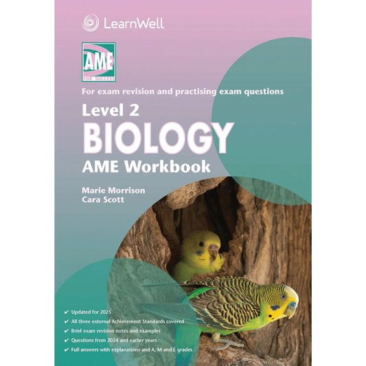 Learnwell Level 2 Biology AME Workbook – NCEA Study Guide