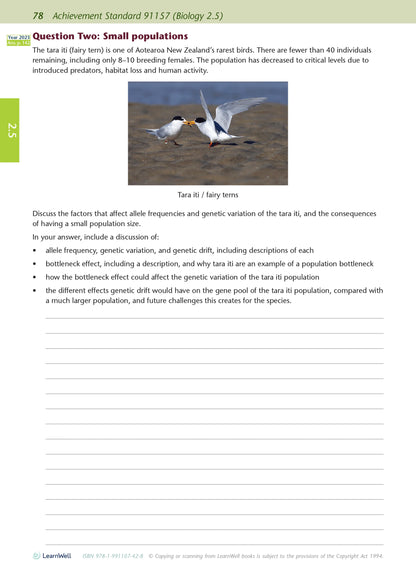 Learnwell Level 2 Biology AME Workbook – NCEA Study Guide