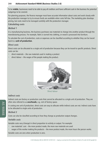 Learnwell Level 2 Business Studies Learning Workbook – NCEA