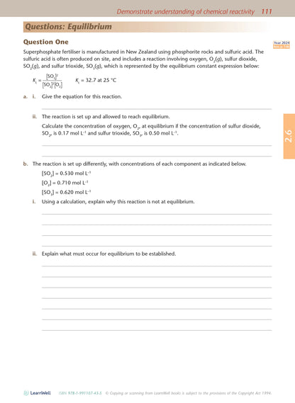 Learnwell Level 2 Chemistry AME Workbook | NCEA Level 2 Study Guide NZ