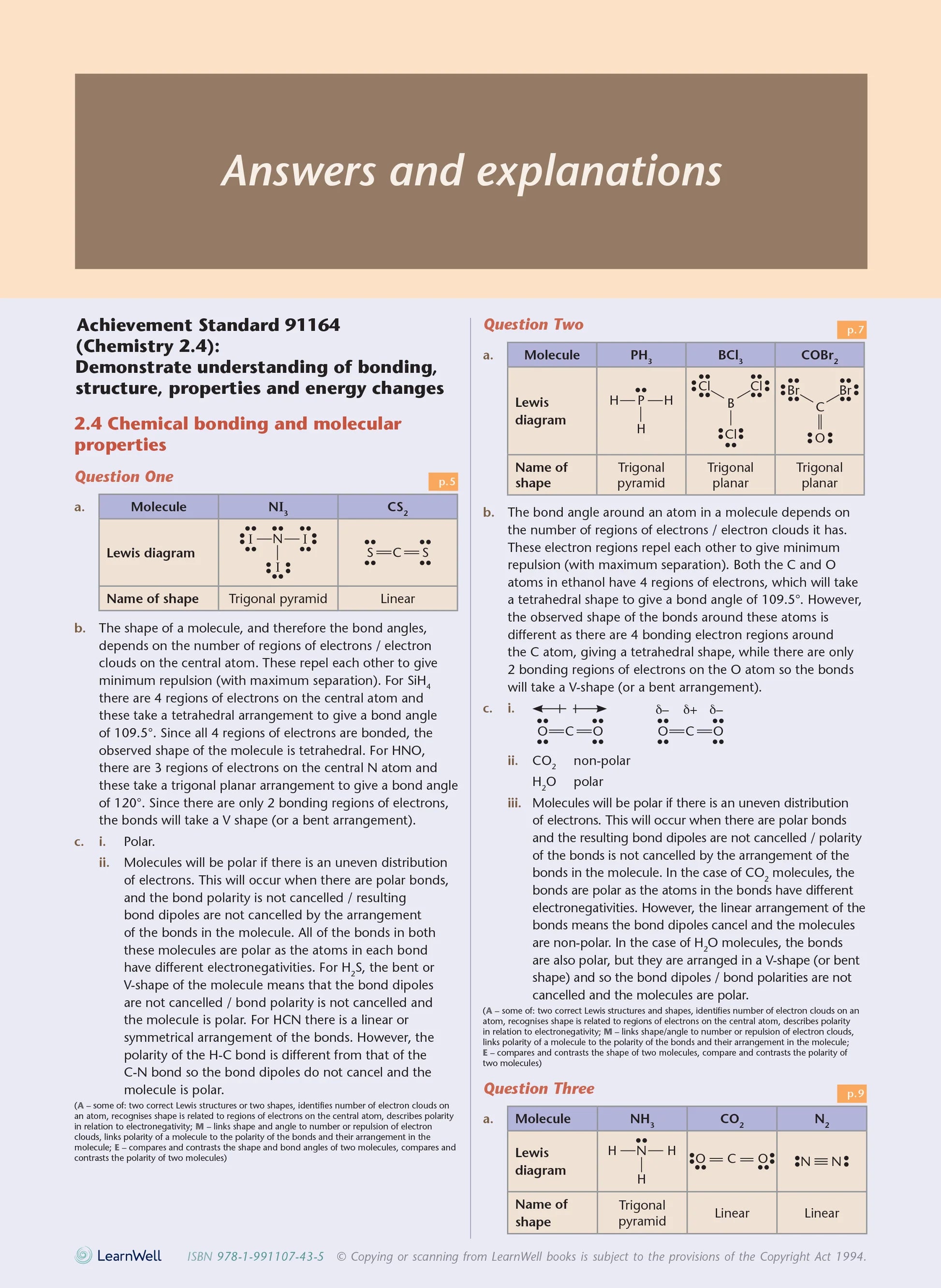 Learnwell Level 2 Chemistry AME Workbook | NCEA Level 2 Study Guide NZ