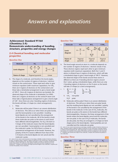 Learnwell Level 2 Chemistry AME Workbook | NCEA Level 2 Study Guide NZ