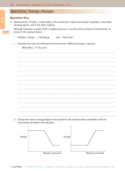 Learnwell Level 2 Chemistry AME Workbook | NCEA Level 2 Study Guide NZ
