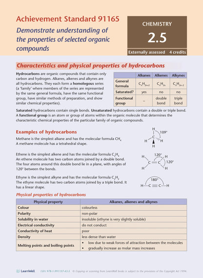 Learnwell Level 2 Chemistry AME Workbook | NCEA Level 2 Study Guide NZ