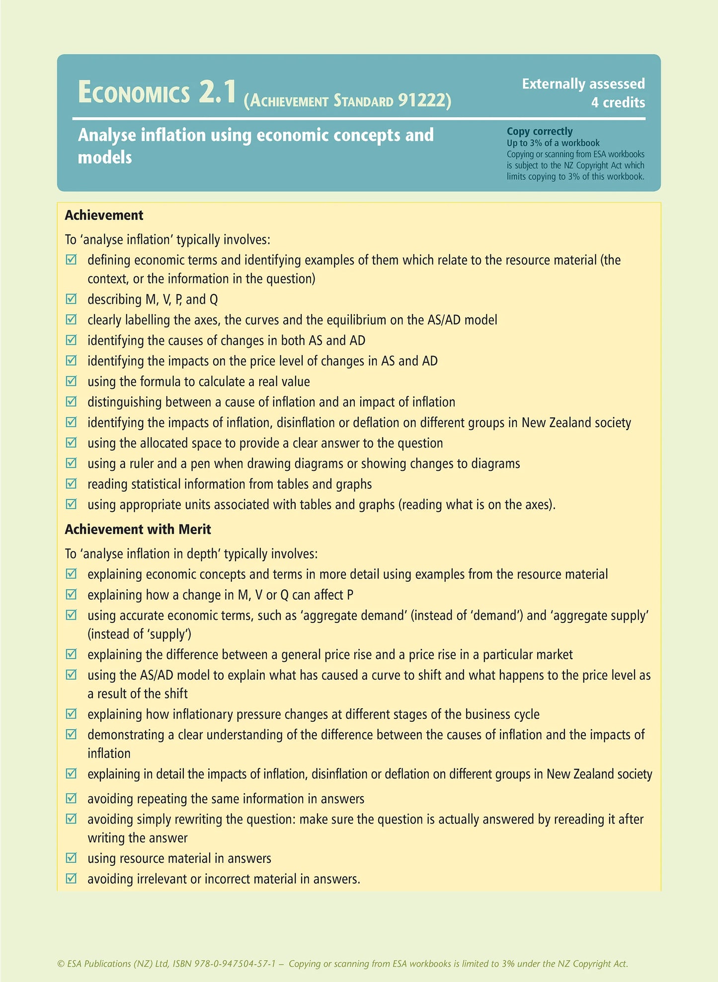 Learnwell Level 2 Economics Learning Workbook | NCEA
