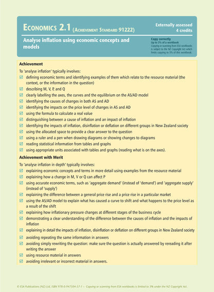Learnwell Level 2 Economics Learning Workbook | NCEA