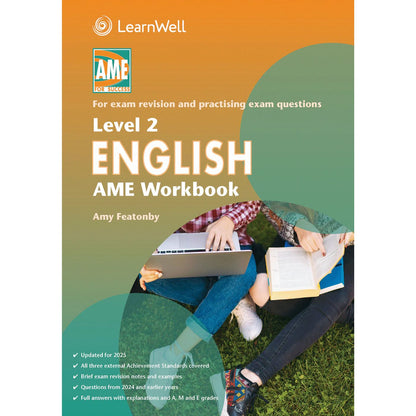 Learnwell Level 2 English AME Workbook - NCEA Level 2 Study Guide NZ