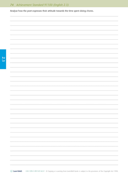 Learnwell Level 2 English AME Workbook - NCEA Level 2 Study Guide NZ