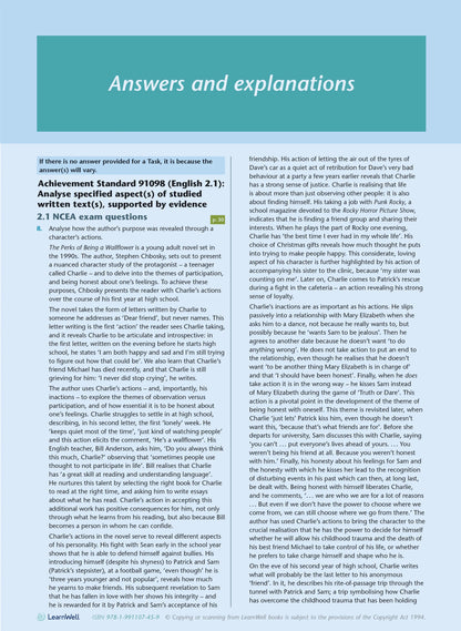 Learnwell Level 2 English AME Workbook - NCEA Level 2 Study Guide NZ