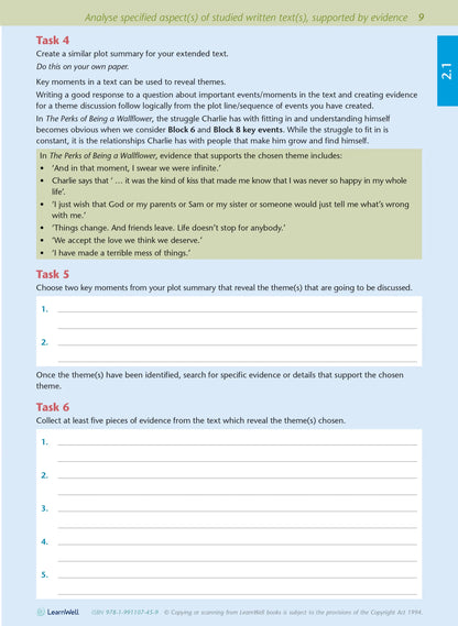 Learnwell Level 2 English AME Workbook - NCEA Level 2 Study Guide NZ