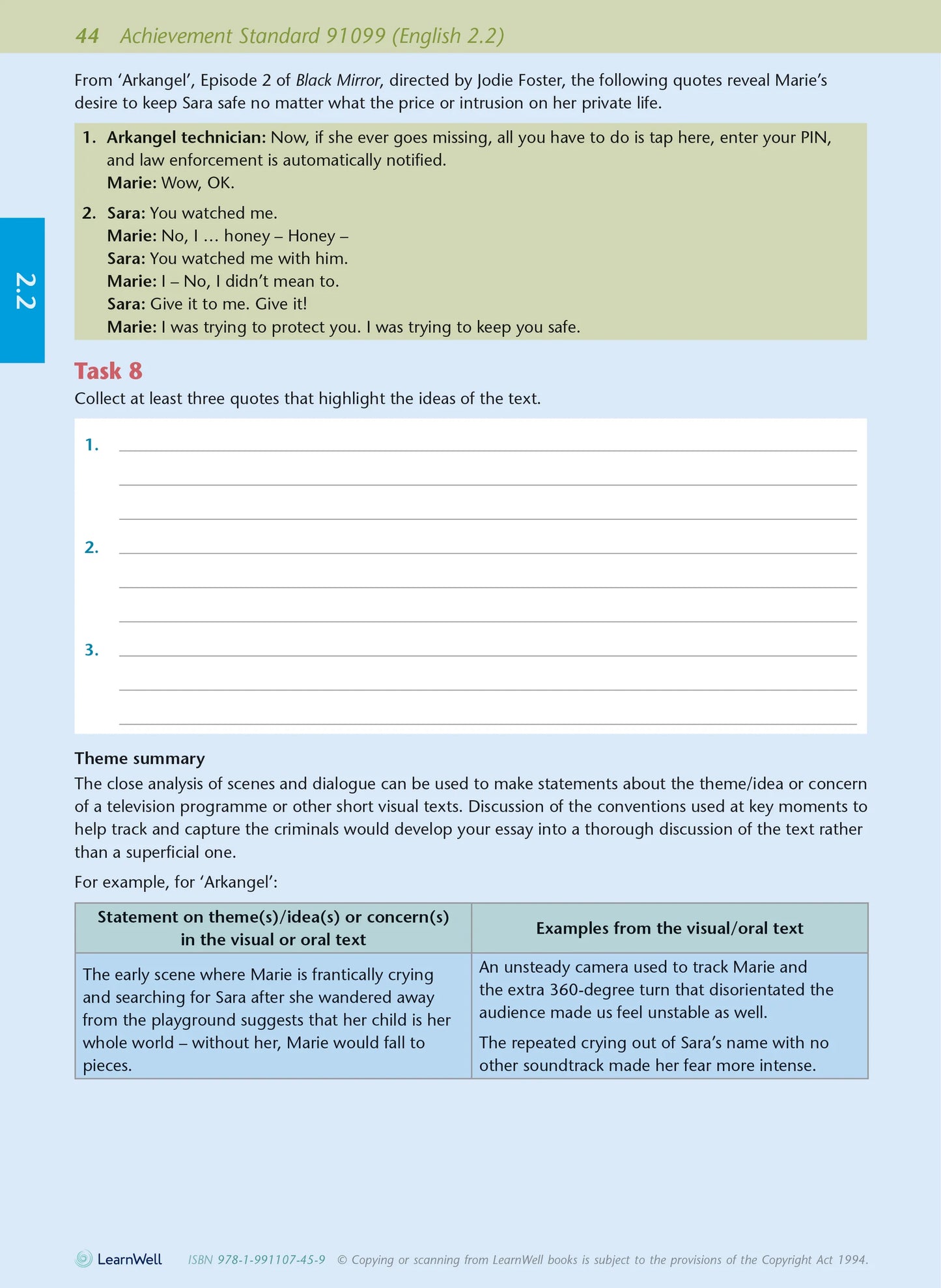 Learnwell Level 2 English AME Workbook - NCEA Level 2 Study Guide NZ