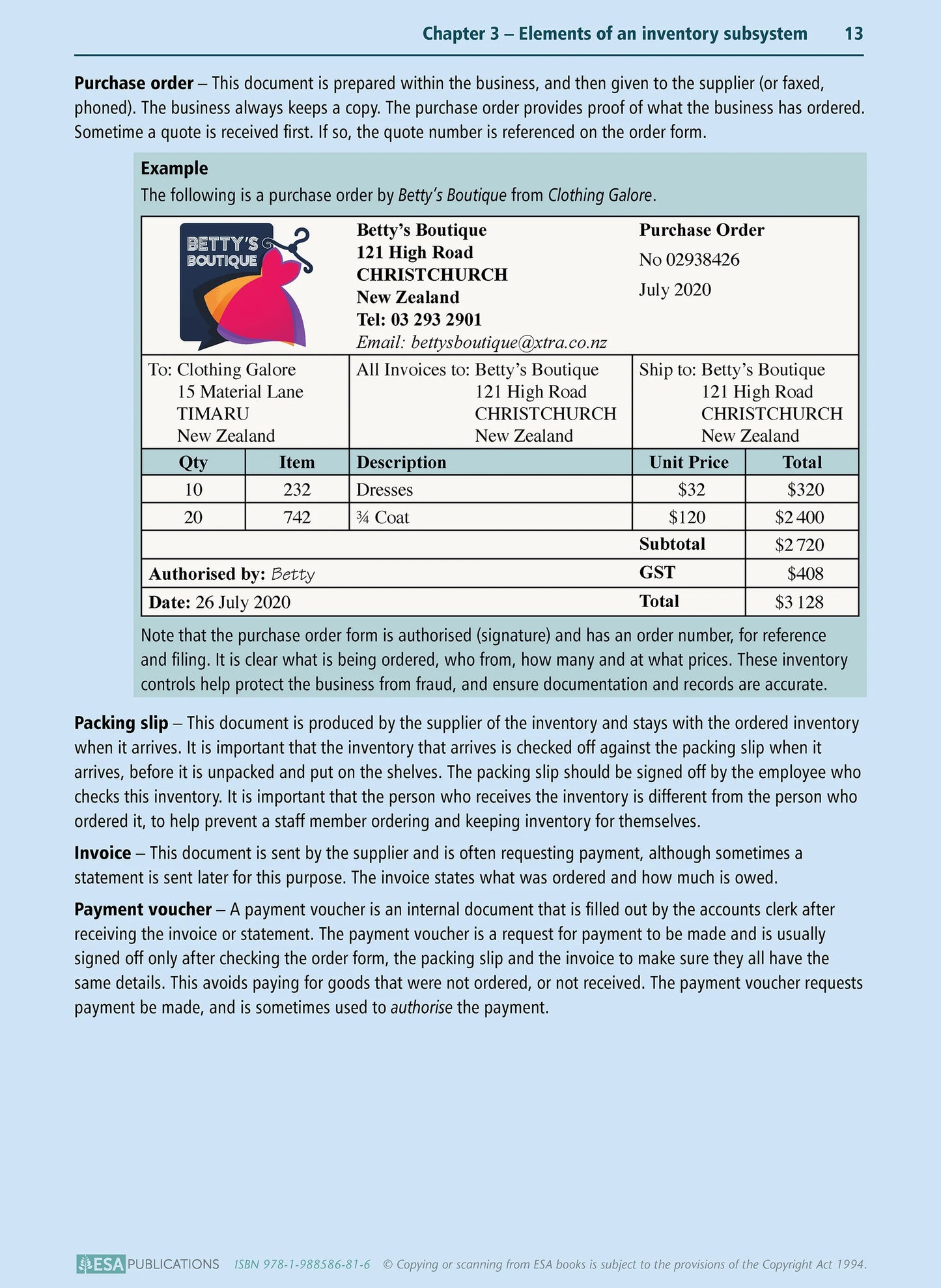 Learnwell Level 2 Inventory Subsystems 2.7 Workbook | NCEA