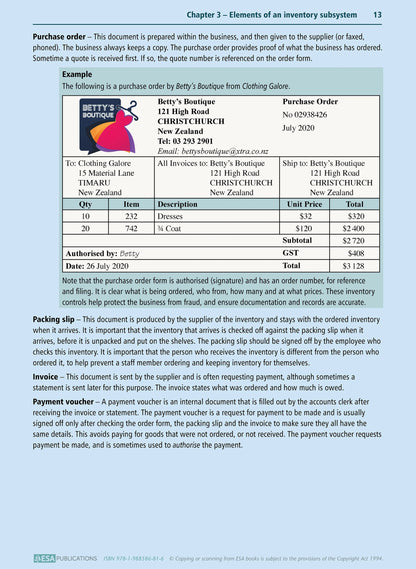 Learnwell Level 2 Inventory Subsystems 2.7 Workbook | NCEA