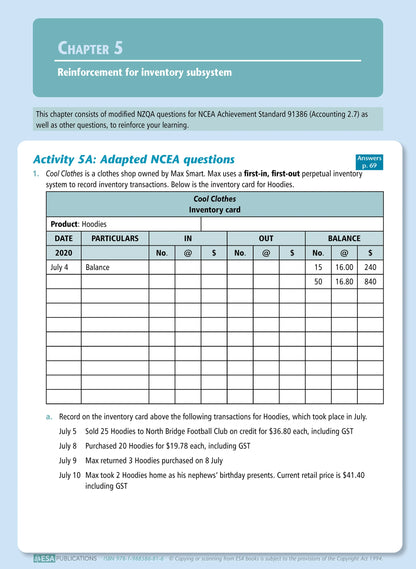 Learnwell Level 2 Inventory Subsystems 2.7 Workbook | NCEA