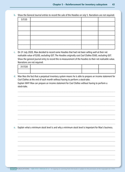 Learnwell Level 2 Inventory Subsystems 2.7 Workbook | NCEA