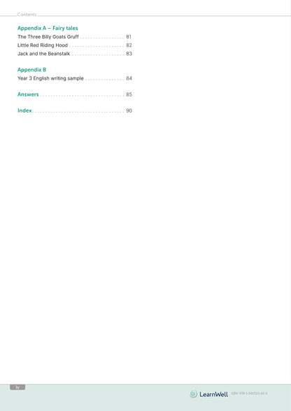 Learnwell Year 3 English Start Right Workbook