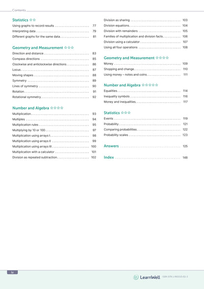 Learnwell Year 4 Mathematics Start Right Workbook