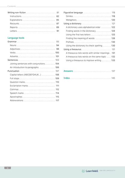 Learnwell Year 5 English Start Right Workbook