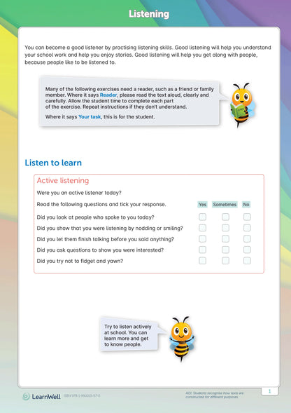 Learnwell Year 5 English Start Right Workbook