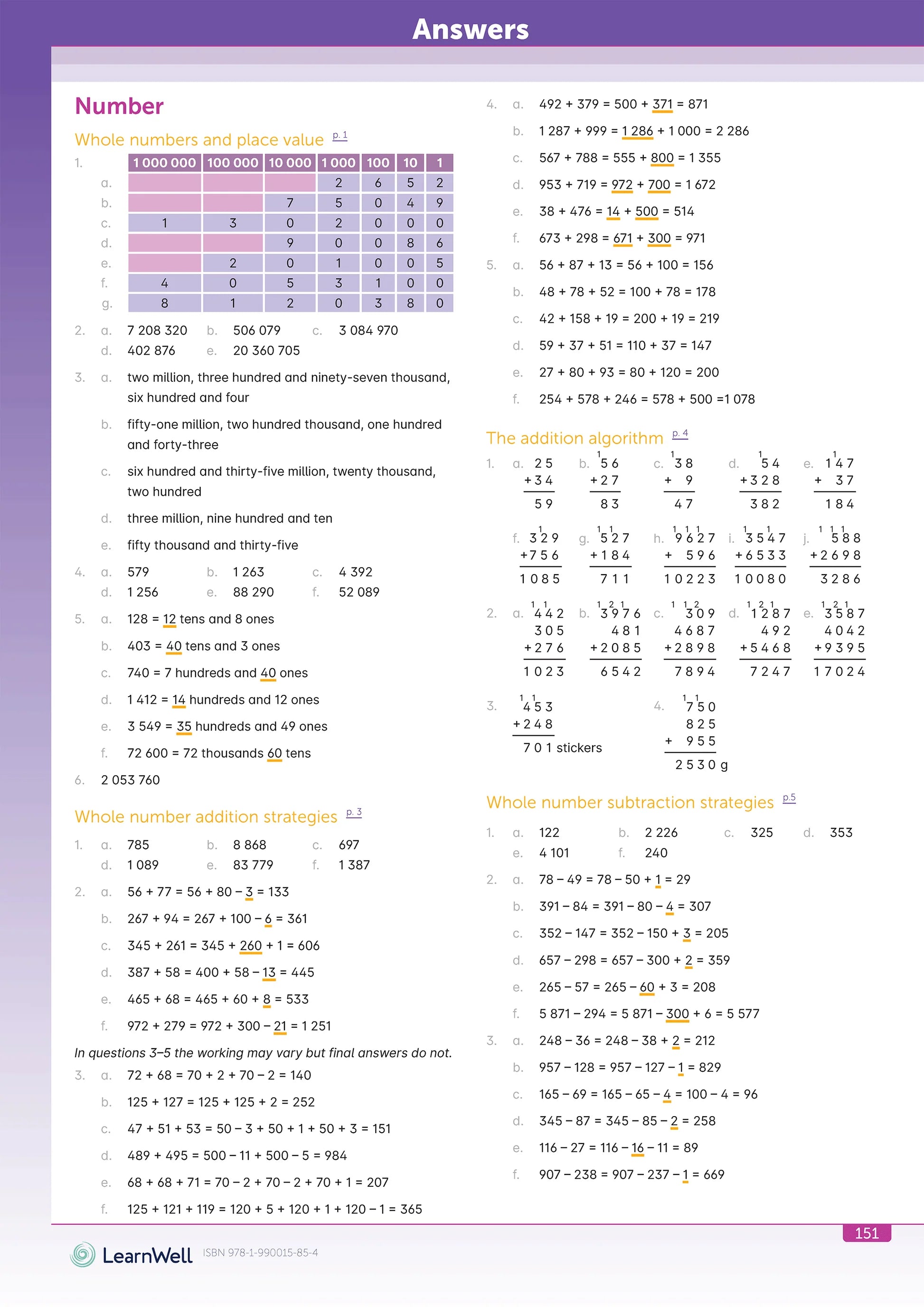 Learnwell Year 7 Mathematics Start Right Workbook