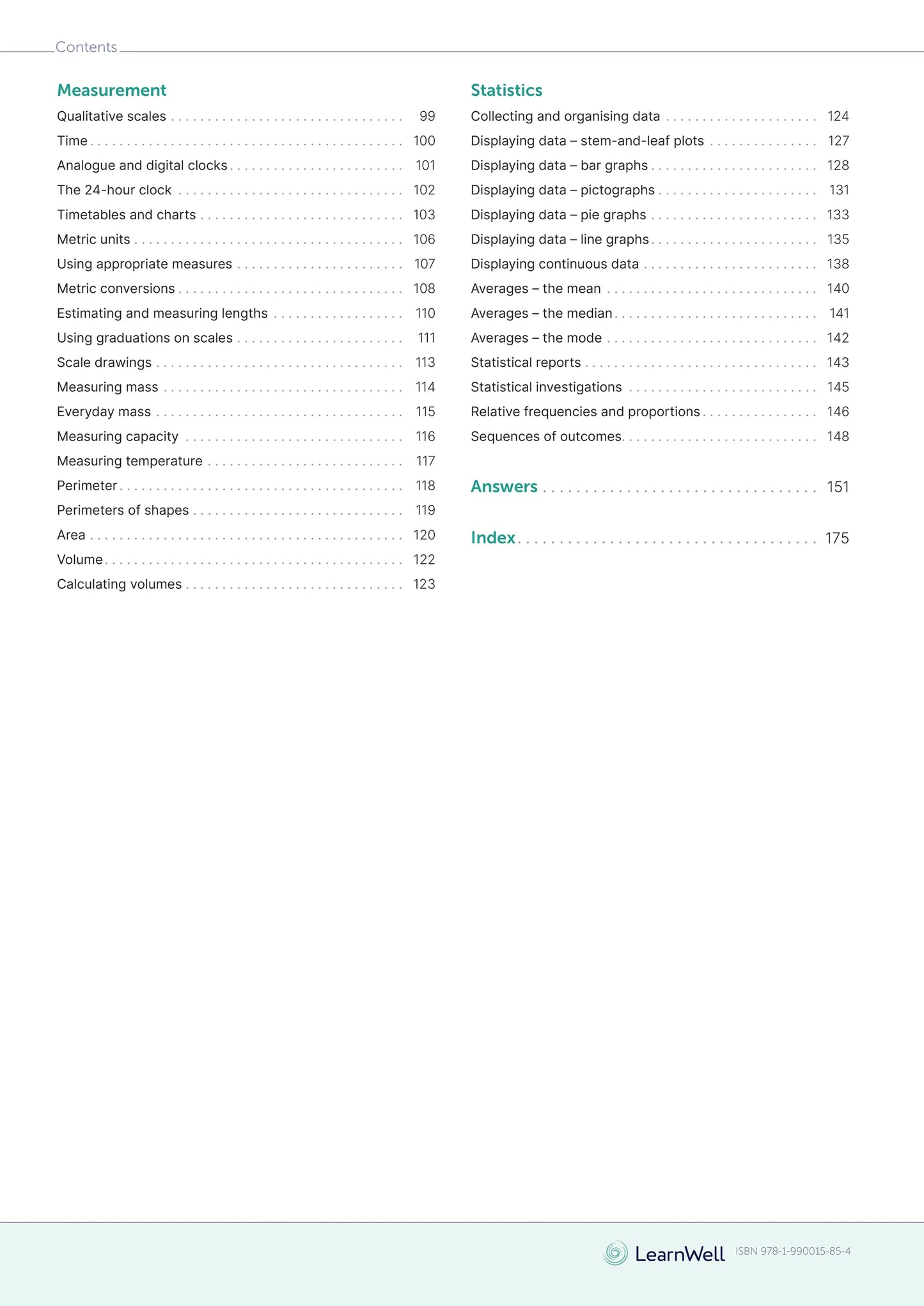 Learnwell Year 7 Mathematics Start Right Workbook