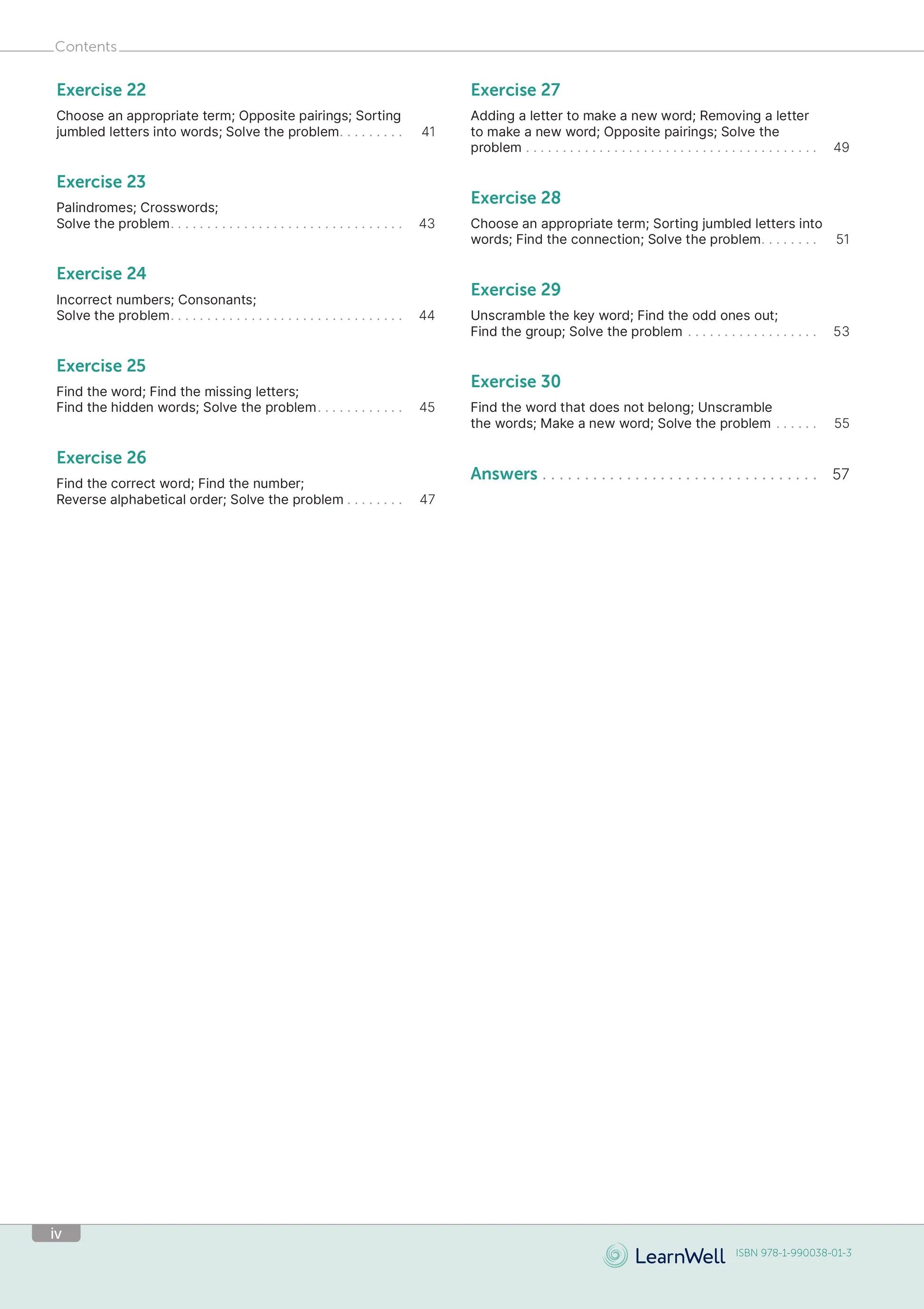 Learnwell Year 8 Logic and Problem Solving Start Right Workbook