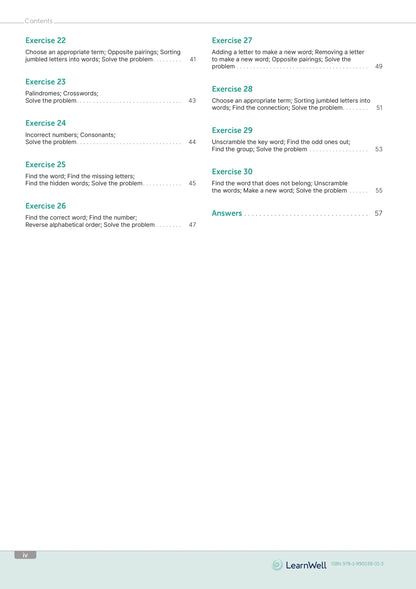 Learnwell Year 8 Logic and Problem Solving Start Right Workbook