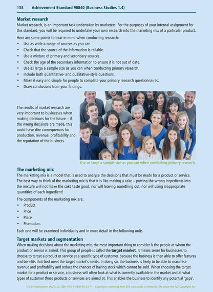 Learnwell Level 1 Business Studies Learning Workbook for NCEA Level 1 students by Jennie England