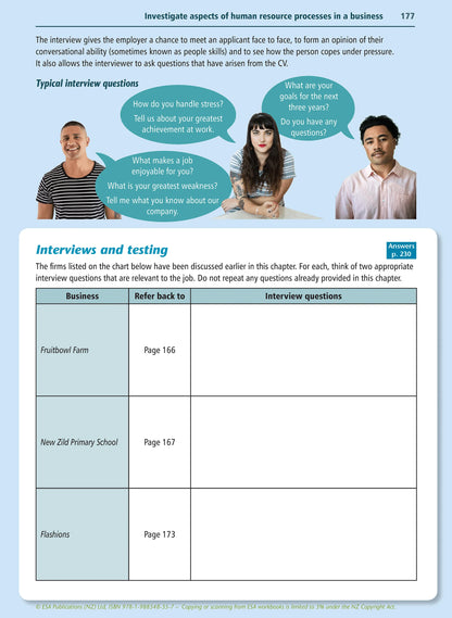 Learnwell Level 1 Business Studies Learning Workbook for NCEA Level 1 students by Jennie England