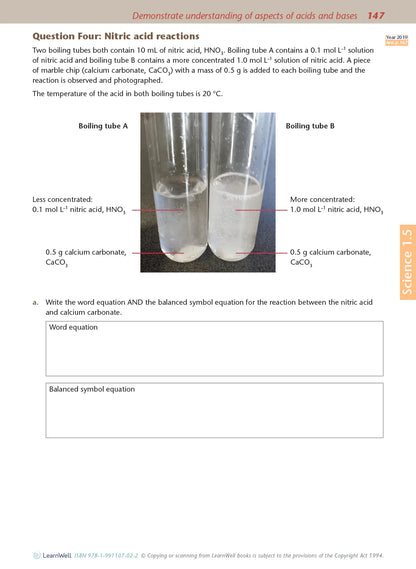 Learnwell Level 1 Chemistry AME Workbook – NCEA Study Guide NZ
