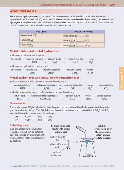 Learnwell Level 1 Chemistry AME Workbook – NCEA Study Guide NZ
