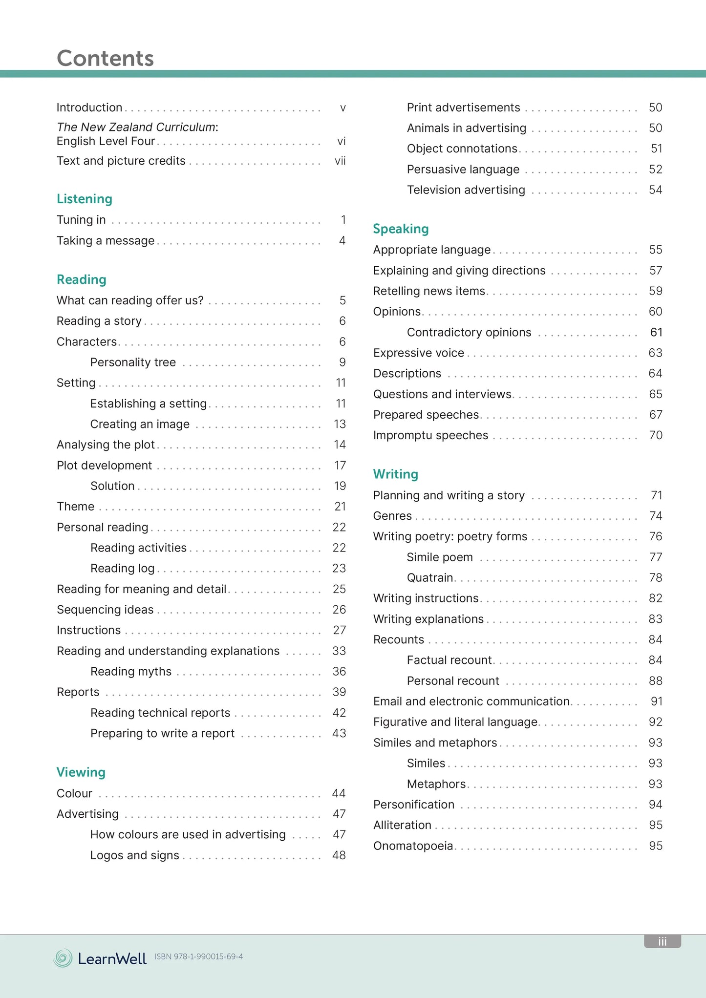 Learnwell Year 7 English Start Right Workbook