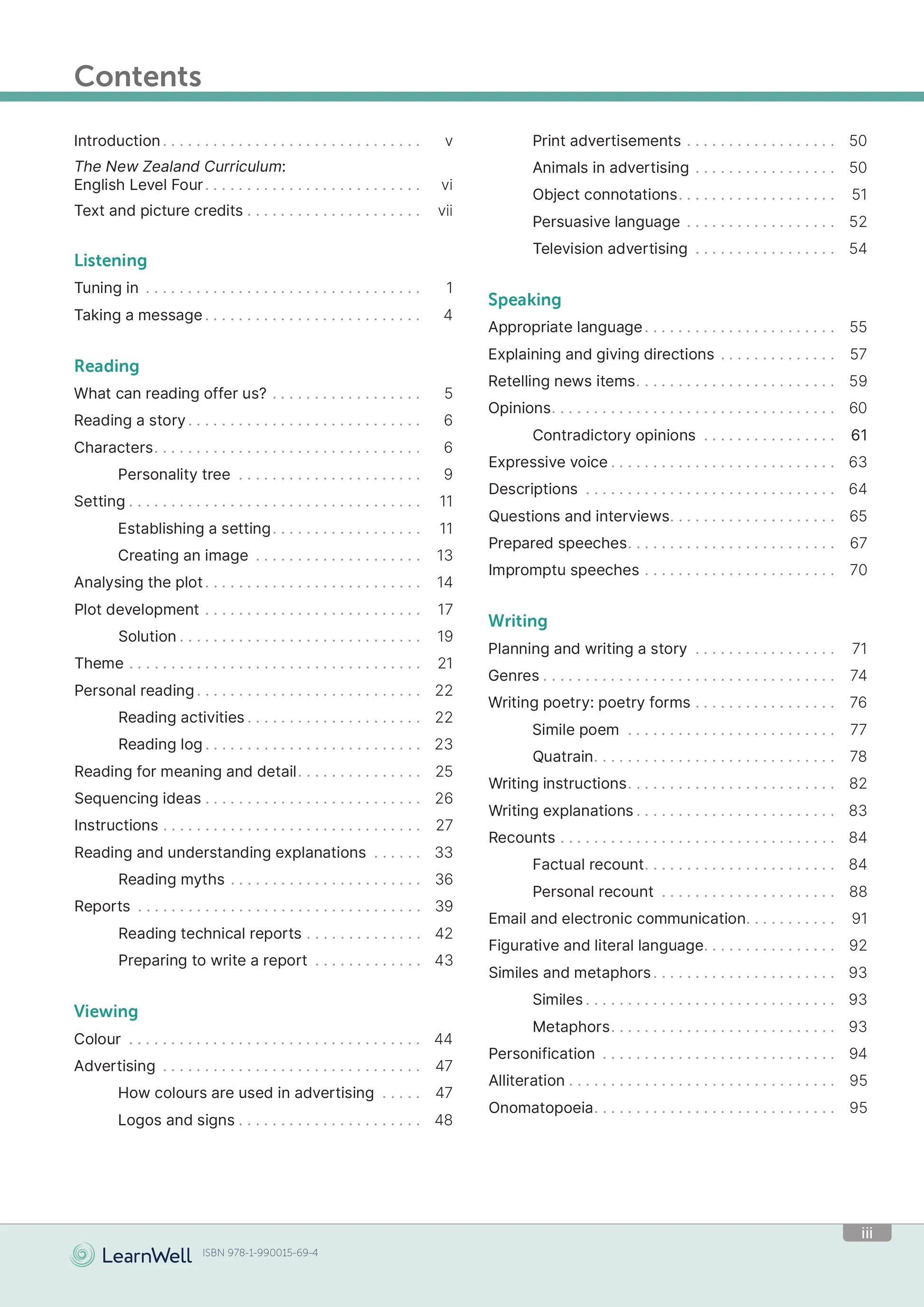 Learnwell Year 7 English Start Right Workbook