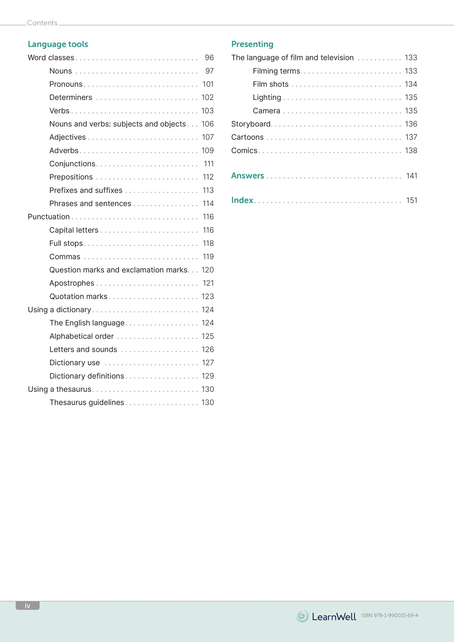 Learnwell Year 7 English Start Right Workbook