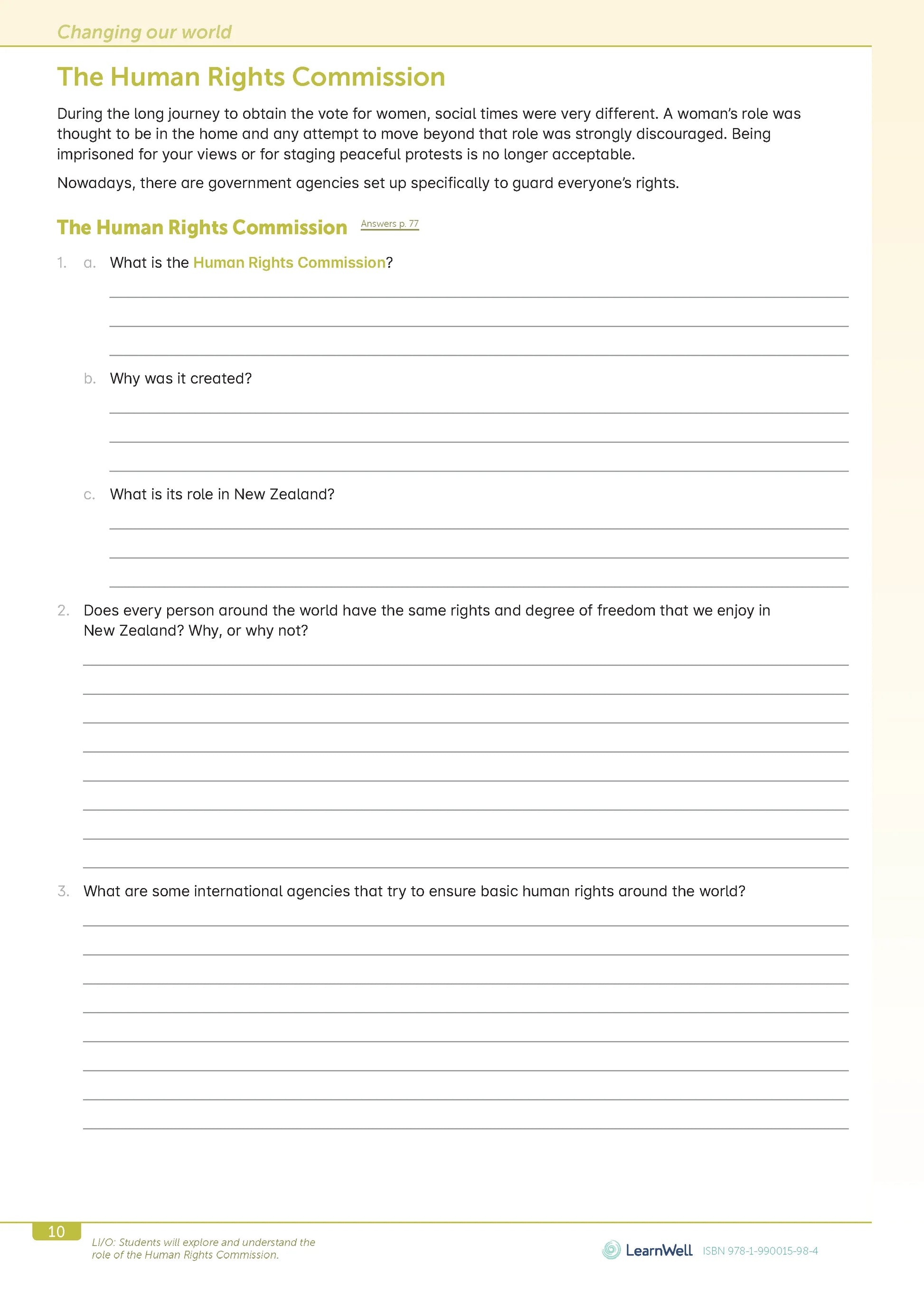 Learnwell Year 7 Social Studies Start Right Workbook