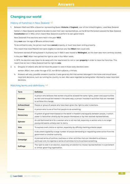 Learnwell Year 7 Social Studies Start Right Workbook