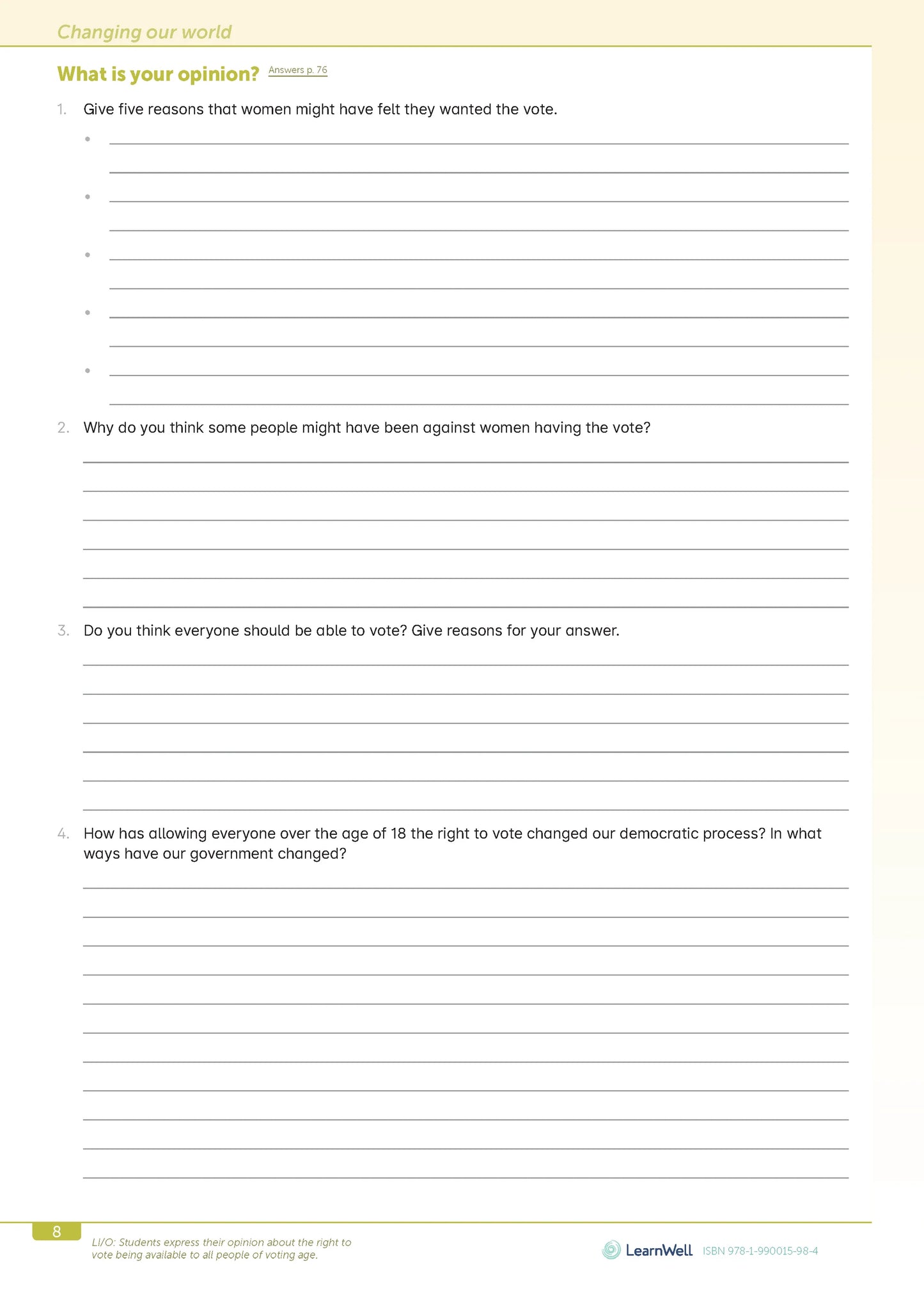 Learnwell Year 7 Social Studies Start Right Workbook