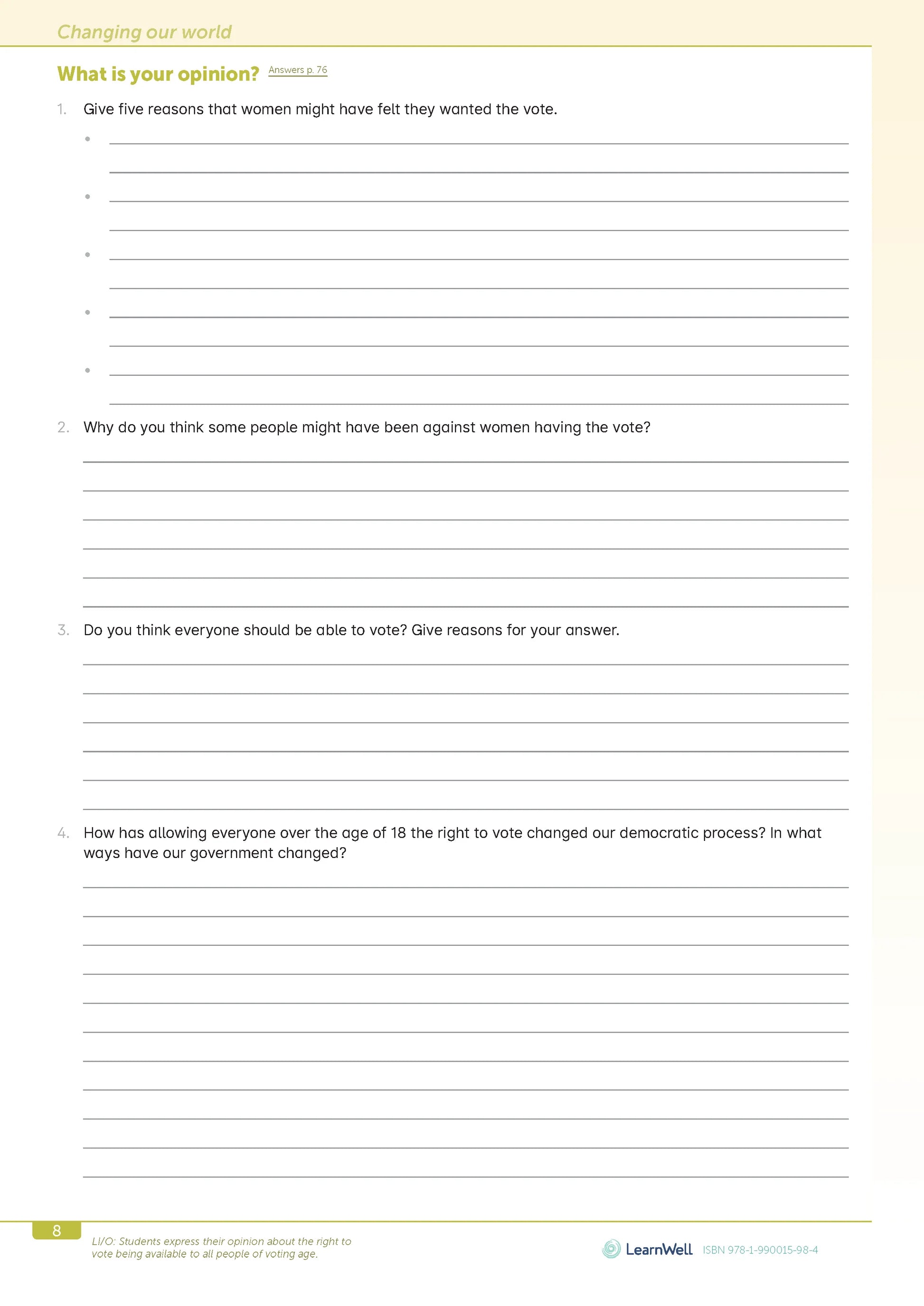 Learnwell Year 7 Social Studies Start Right Workbook