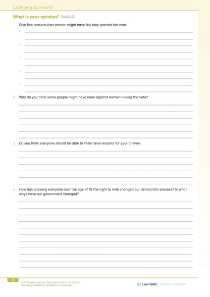 Learnwell Year 7 Social Studies Start Right Workbook