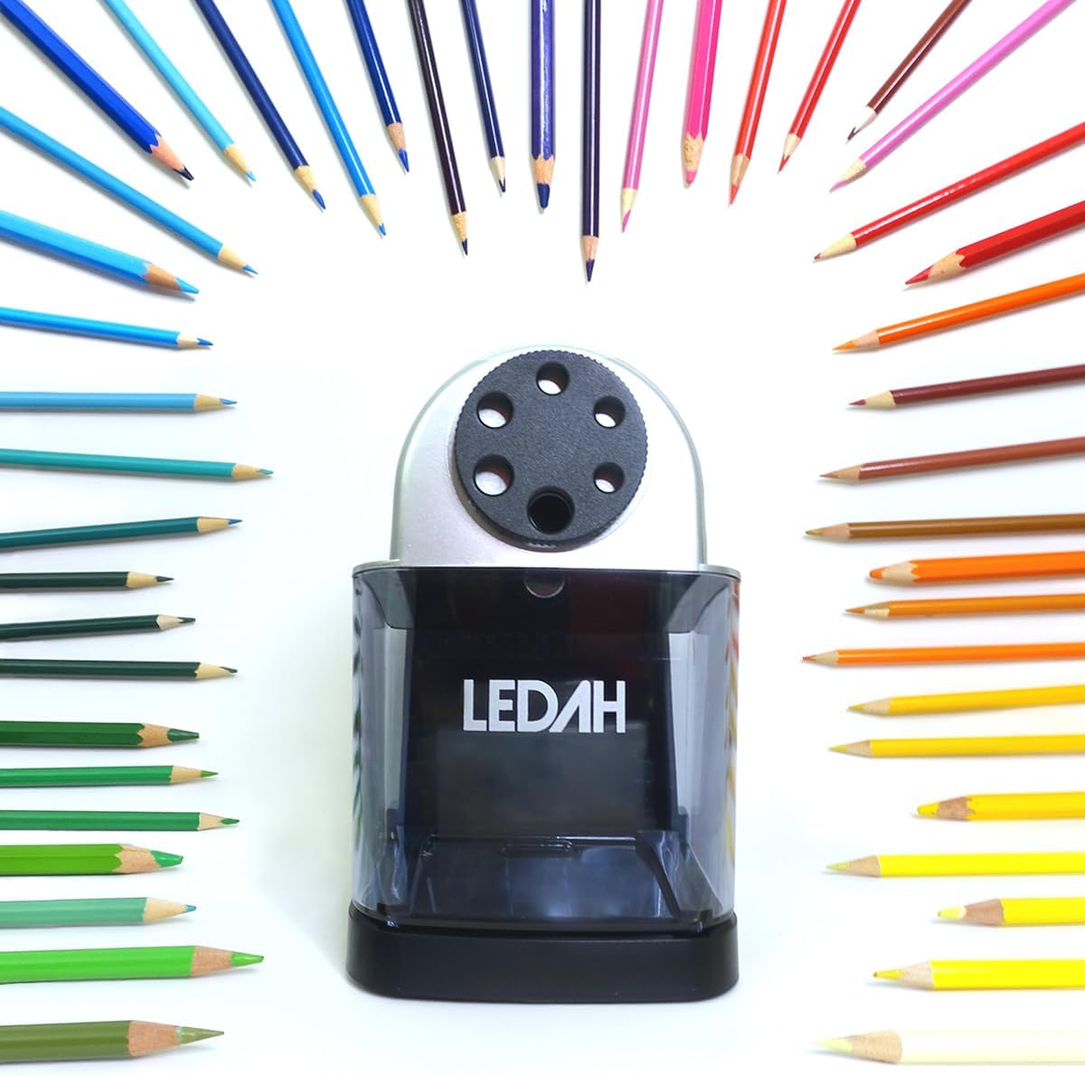 Ledah Electric Pencil Sharpener 11333 upto 11mm Heavy Duty 6 Hole
