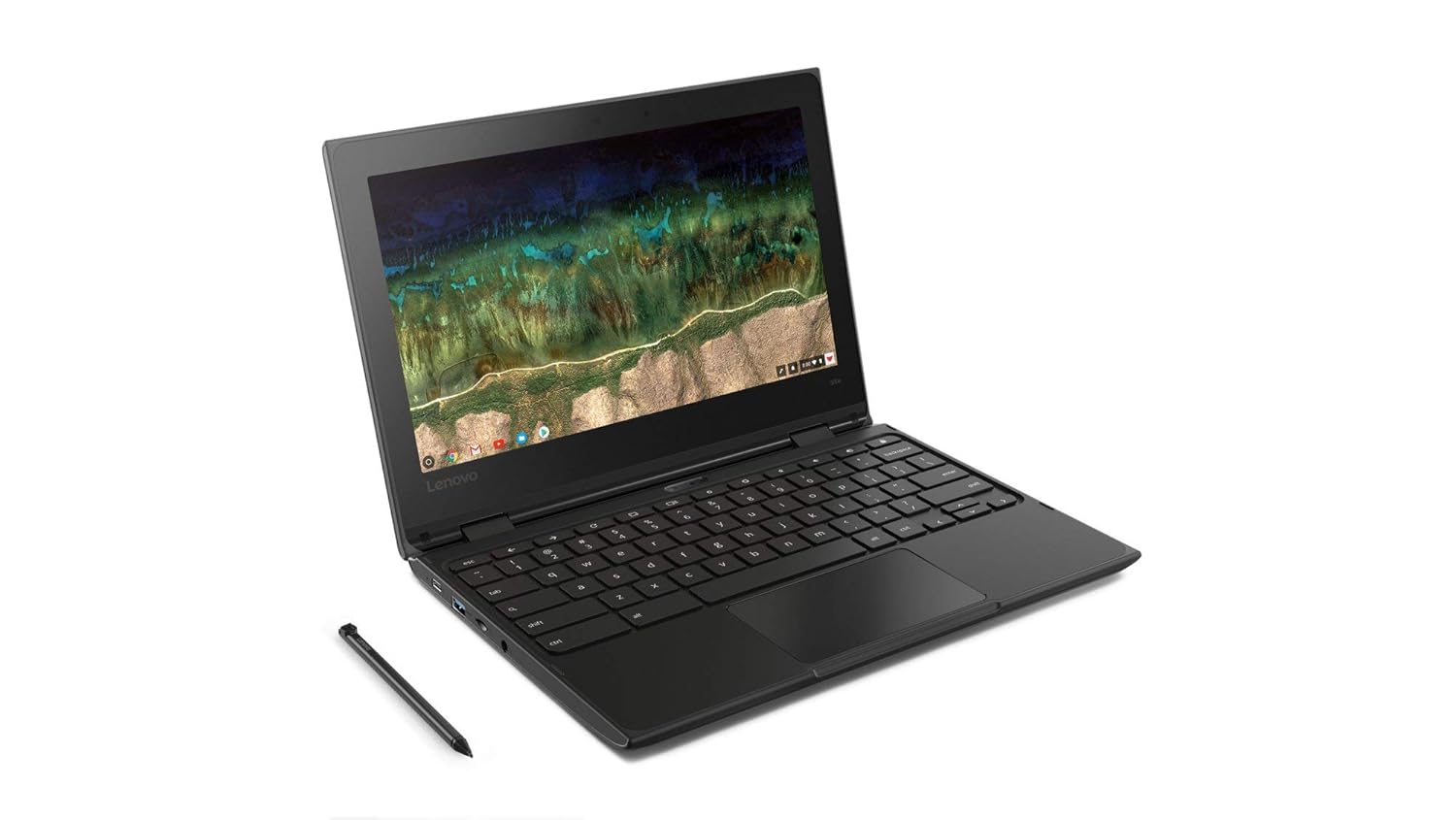 Lenovo Chromebook G3 11.6" HD Touch Screen Flip – Intel N5100, 4GB RAM, 64GB eMMC, ChromeOS, with Stylus Pen
