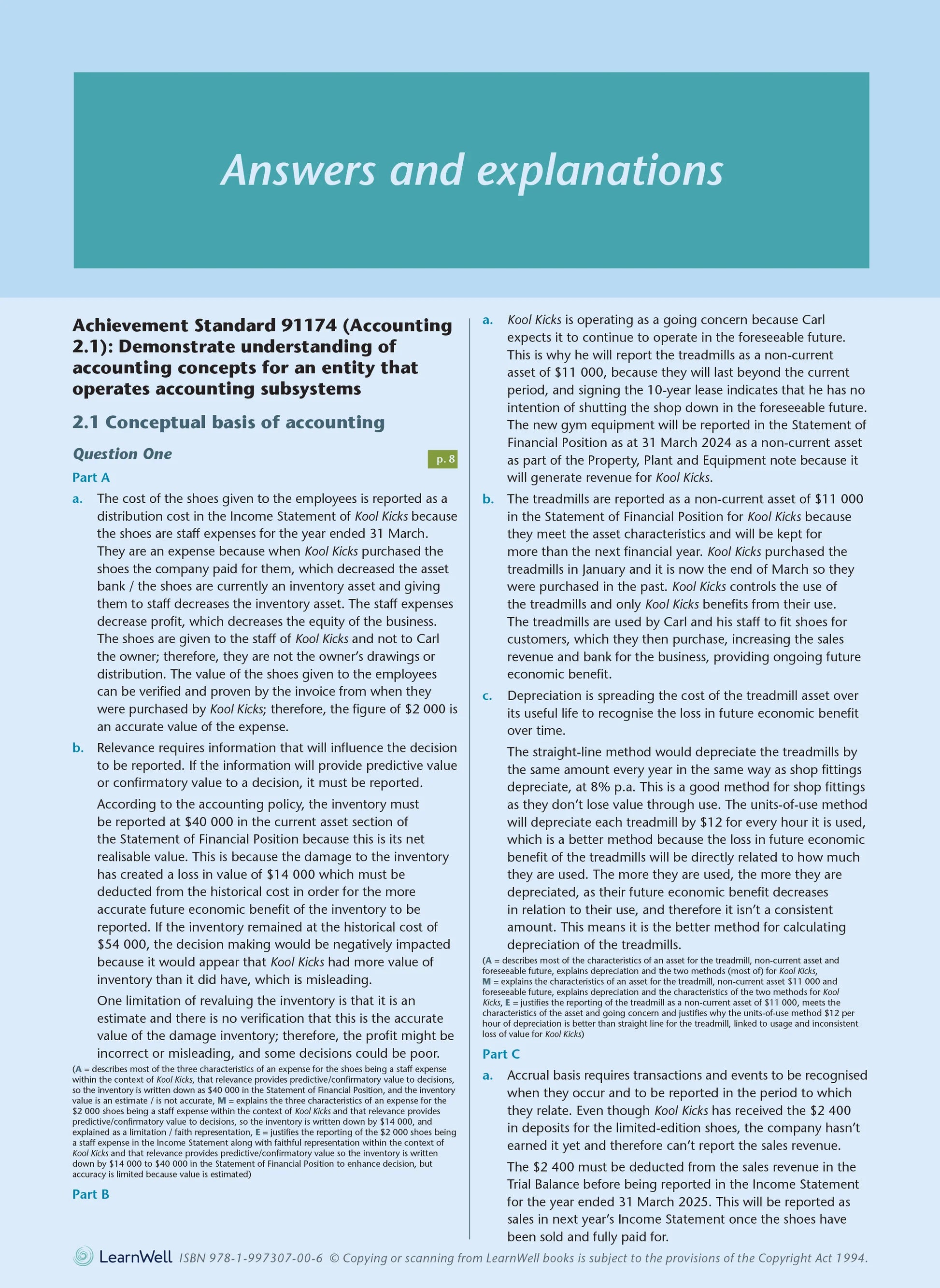 Level 2 Accounting AME Workbook 2026 Edition by Anne Dick covering NCEA Level 2 Accounting Achievement Standards 2.1, 2.3 and 2.4.